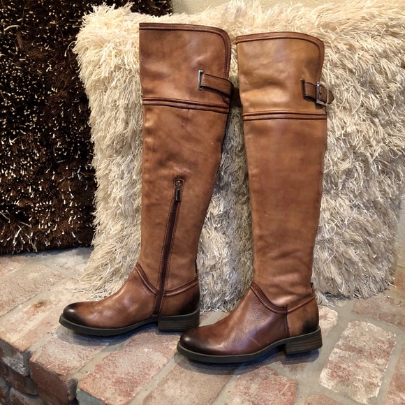 Vintage Look Distressed Riding Moto Boot